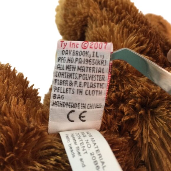 Ty Chocolate Lab Puppy Dog Plush 12" Stuffed Animal Reddish Brown Labradoodle - Picture 7 of 8